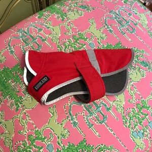 Land’s End dog coat reflective red jacket size small